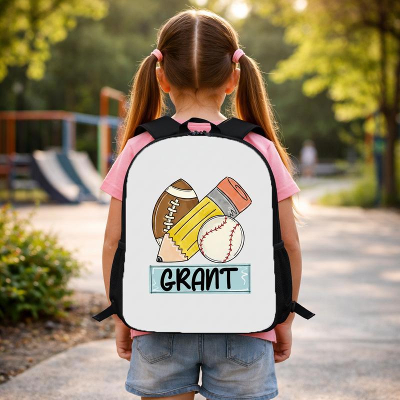 Custom Sports Backpack - Baseball Football School Kids Bag Custom Backpack Custom Sports Backpack - Baseball Football School Kids Bag Custom Backpack