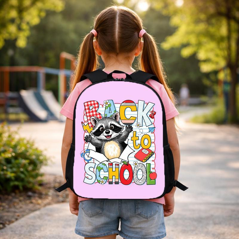 Cute Raccoon Backpack - Kids Back To School Custom Backpack