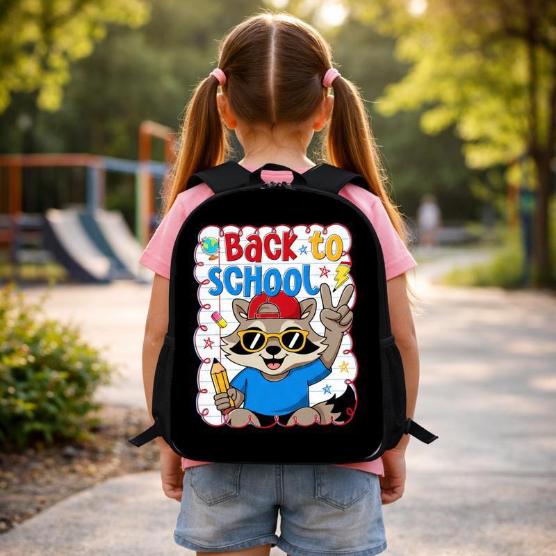 Cute Raccoon Backpack - Kids Back To School Fun Design Custom Backpack Cute Raccoon Backpack - Kids Back To School Fun Design Custom Backpack