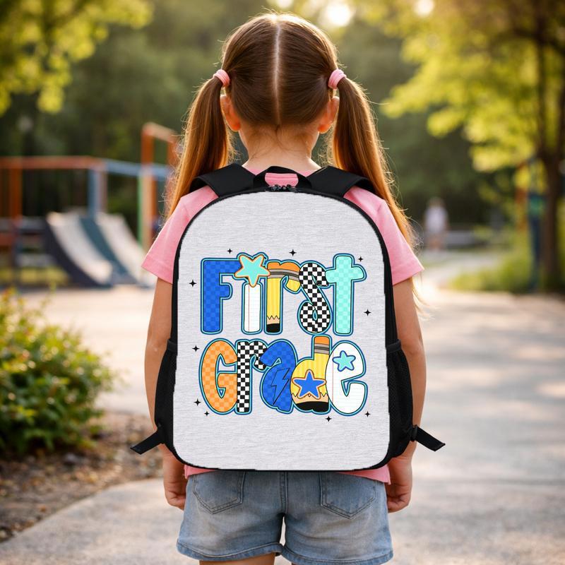 Elementary School First Grade Backpack - Bold Retro Fun Vibes Custom Backpack Elementary School First Grade Backpack - Bold Retro Fun Vibes Custom Backpack