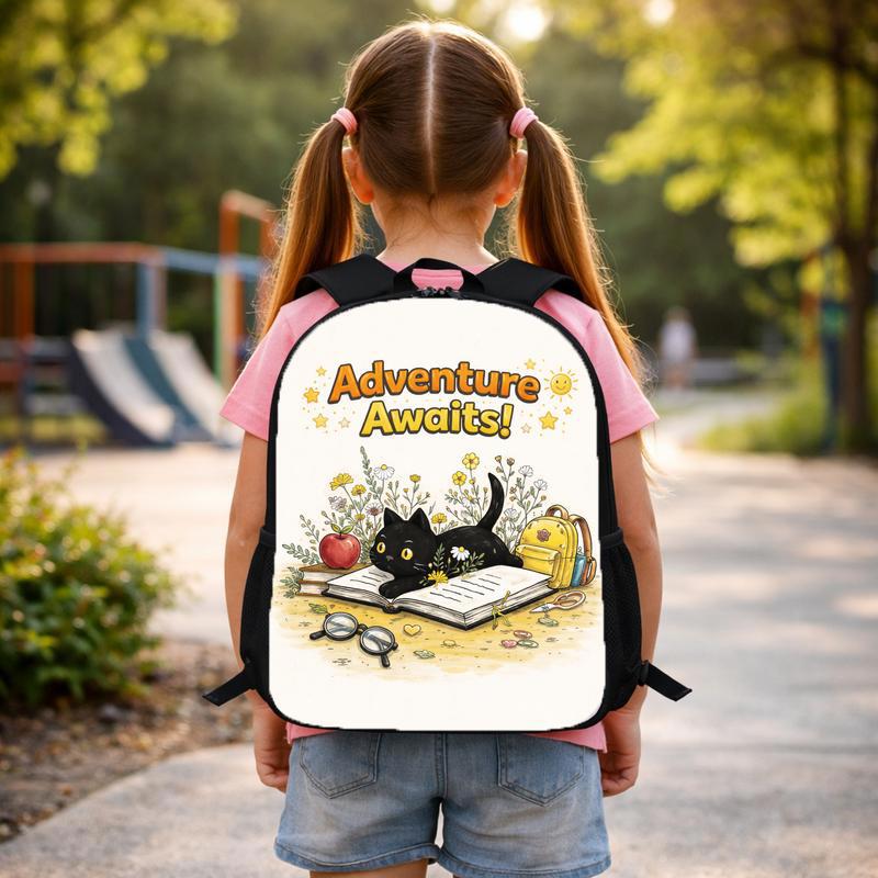 Floral Cat Book Custom Backpack Floral Cat Book Custom Backpack