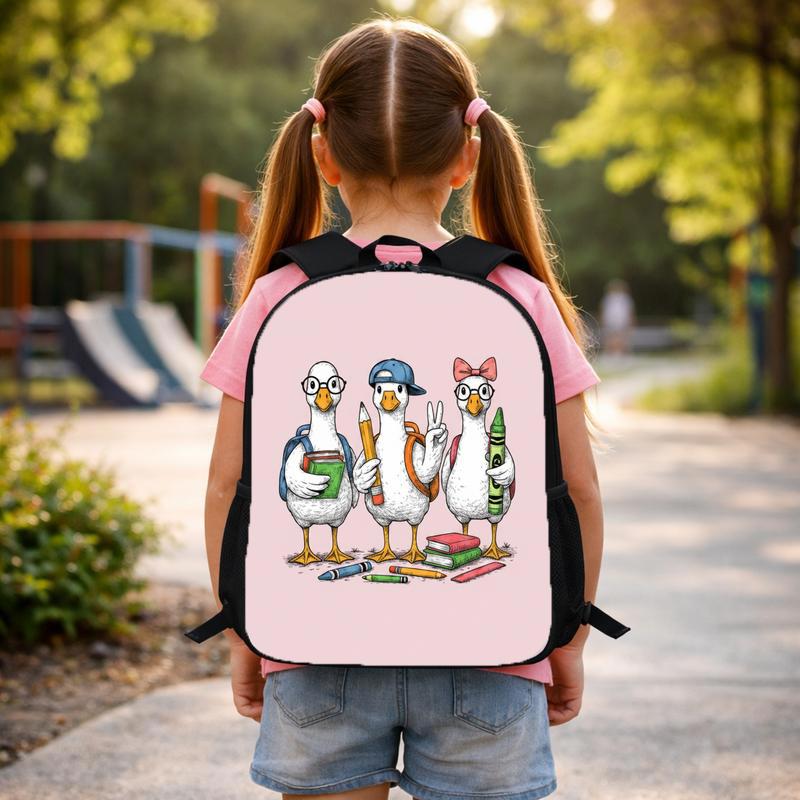 Funny Goose Friends Backpack - Back To School Kids Custom Backpack