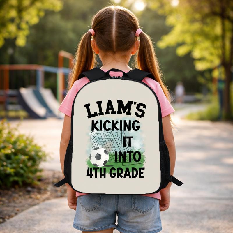 Funny Personalized Soccer Backpack - Cool Back To School Kids Custom Backpack