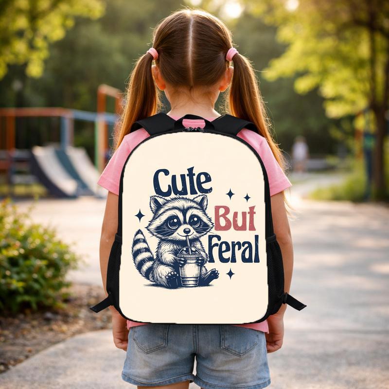 Funny Raccoon School Backpack - Cute But Reral Kids Gift Idea Custom Backpack Funny Raccoon School Backpack - Cute But Reral Kids Gift Idea Custom Backpack