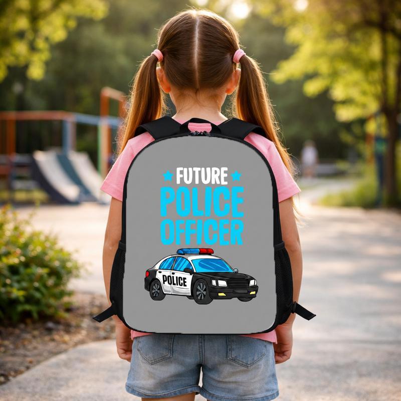 Future Police Officer Backpack - Back To School Kids Custom Backpack