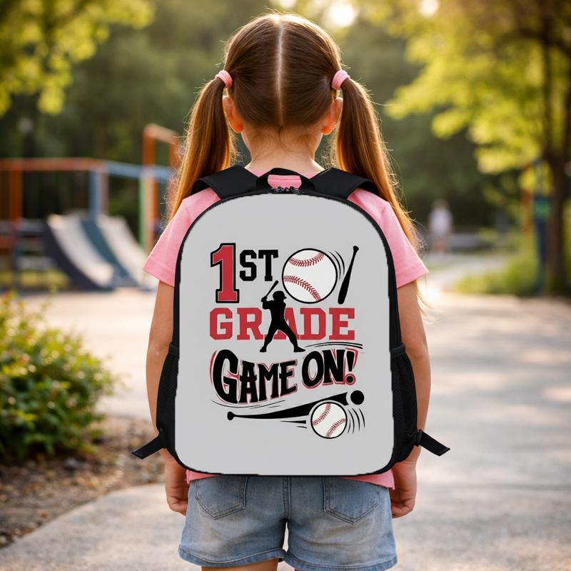 Game On Baseball Backpack - Back To School First Grade Kids Custom Backpack