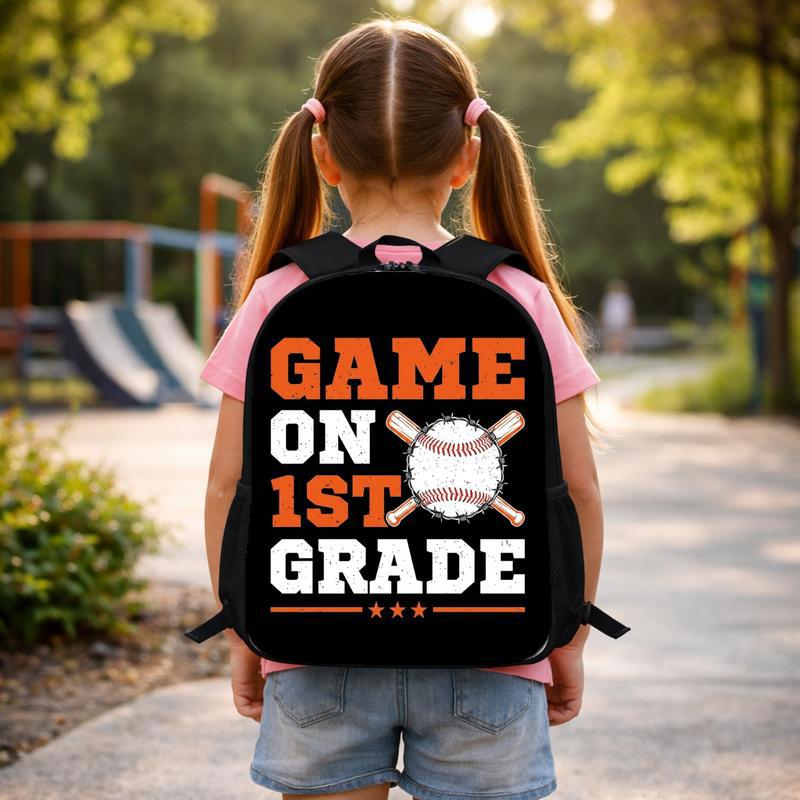 Game On First Grade Backpack - Baseball Kids Gift Custom Backpack Game On First Grade Backpack - Baseball Kids Gift Custom Backpack