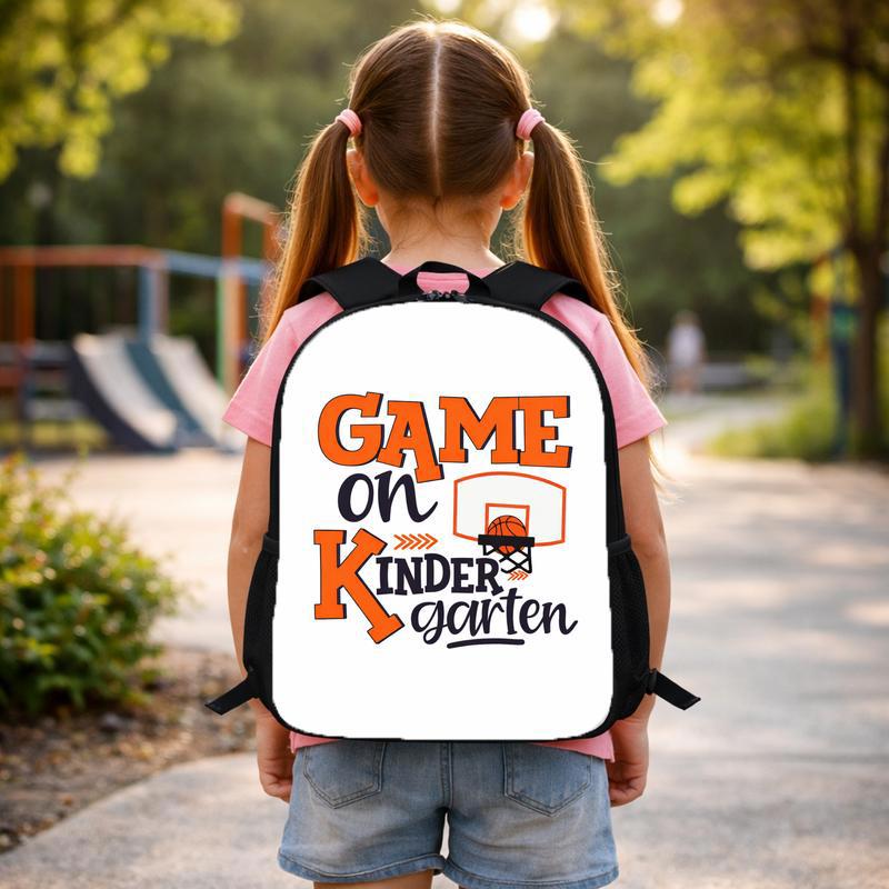 Game On Kindergarten Backpack - Basketball Back To School Kid Custom Backpack Game On Kindergarten Backpack - Basketball Back To School Kid Custom Backpack