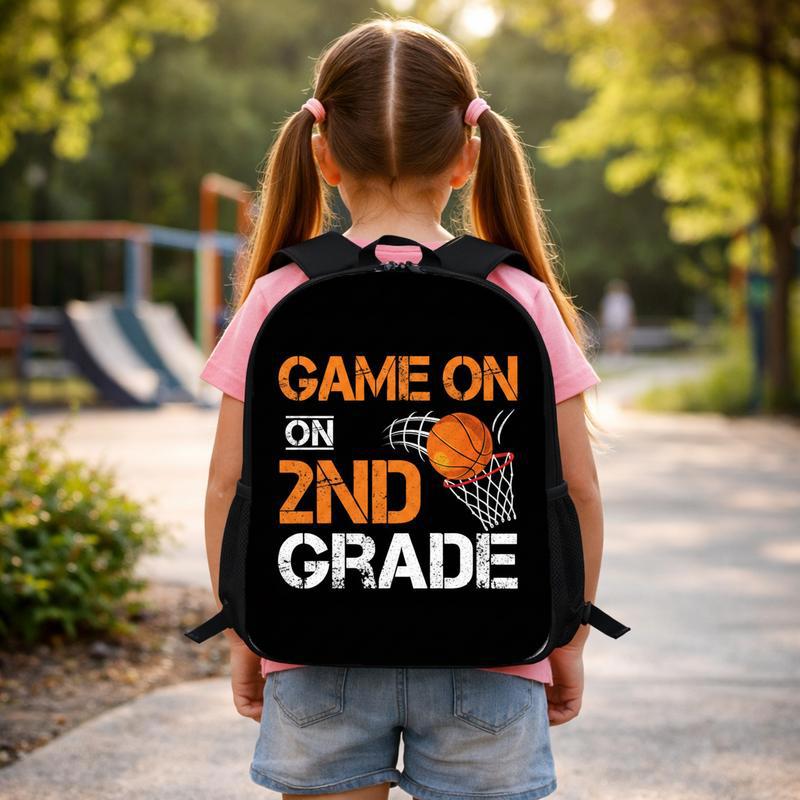 Game On 2nd Grade Backpack - Basketball Back To School Fun Custom Backpack Game On 2nd Grade Backpack - Basketball Back To School Fun Custom Backpack