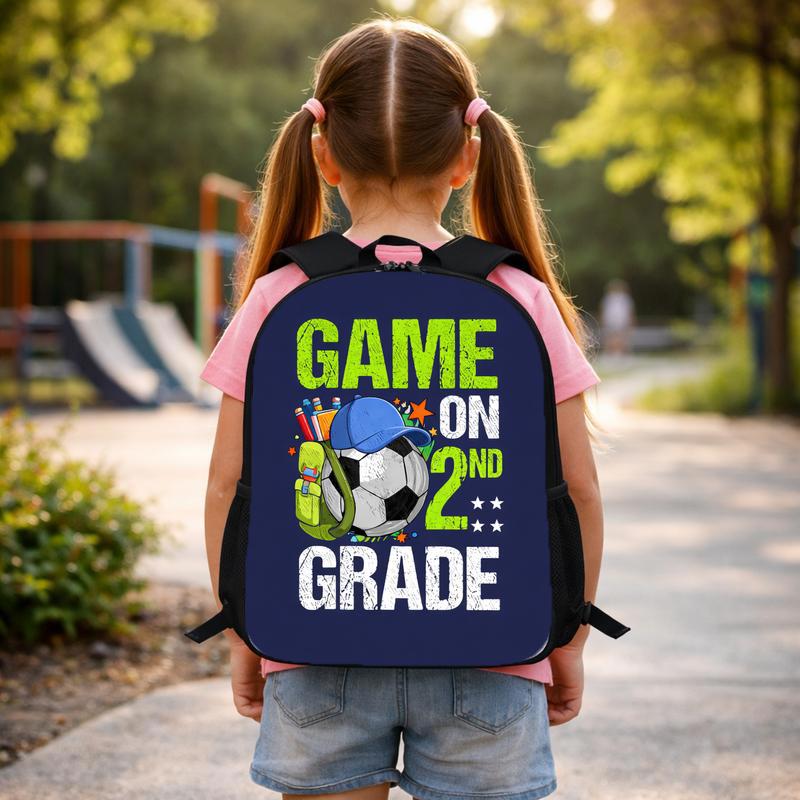Game On 2nd Grade Backpack - Boys Back To School Soccer Custom Backpack Game On 2nd Grade Backpack - Boys Back To School Soccer Custom Backpack