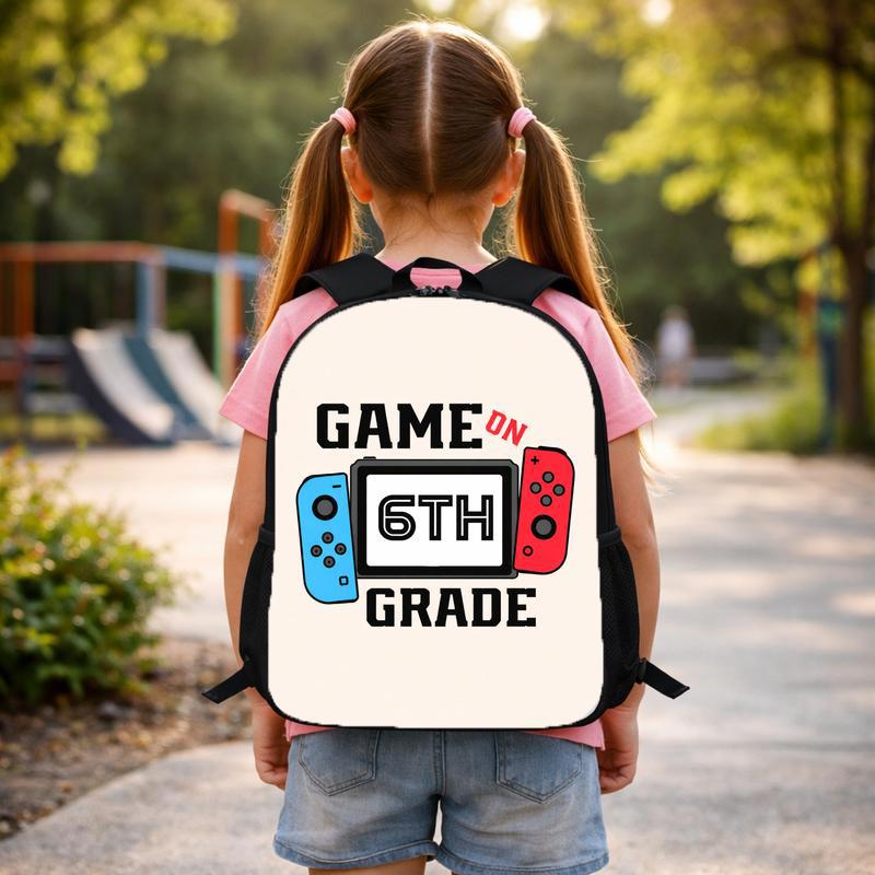 Game On 6th Grade Backpack - Cool Gamer School Style Custom Backpack
