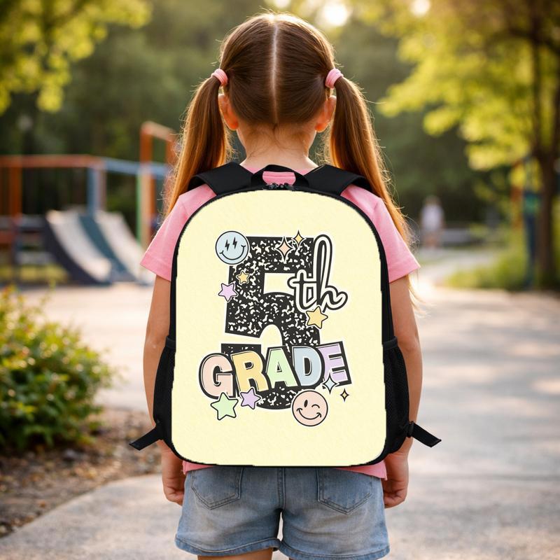 Grunge 5th Grade Backpack - Elementary School Trendy Look Custom Backpack
