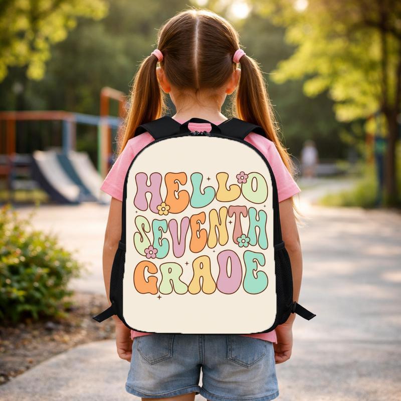 Hello 7th Grade Backpack - Middle School Back To School Fun Custom Backpack Hello 7th Grade Backpack - Middle School Back To School Fun Custom Backpack