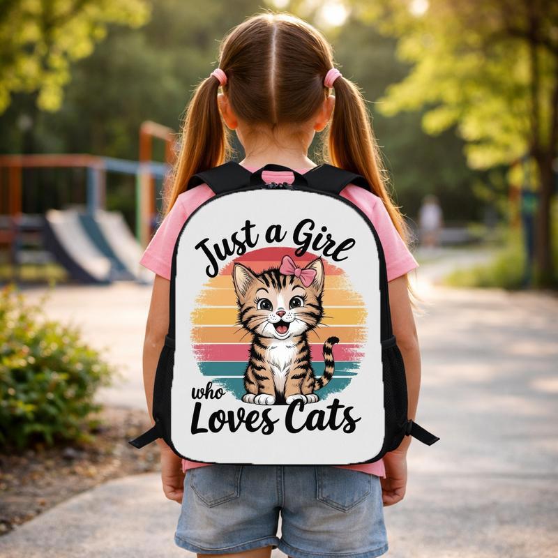 Just A Girl Who Loves Cats Custom Backpack