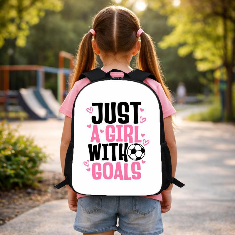 Just A Girl Who Loves Soccer Backpack - Cute School Gift Custom Backpack Just A Girl Who Loves Soccer Backpack - Cute School Gift Custom Backpack