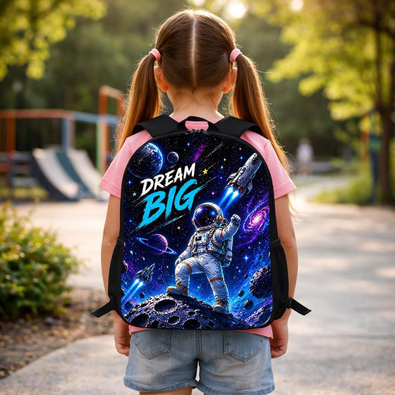 Kids Backpack Dream Big Space - Astronaut Galaxy Design Custom Backpack Kids Backpack Dream Big Space - Astronaut Galaxy Design Custom Backpack