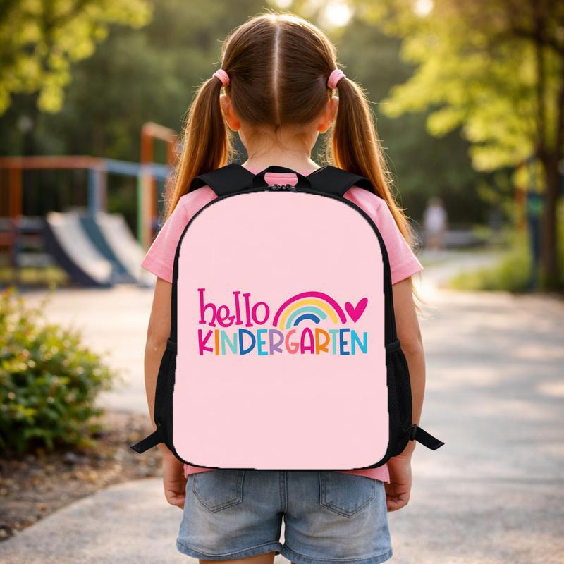 Kids Backpack - First Day Kindergarten Rainbow Design Custom Backpack Kids Backpack - First Day Kindergarten Rainbow Design Custom Backpack