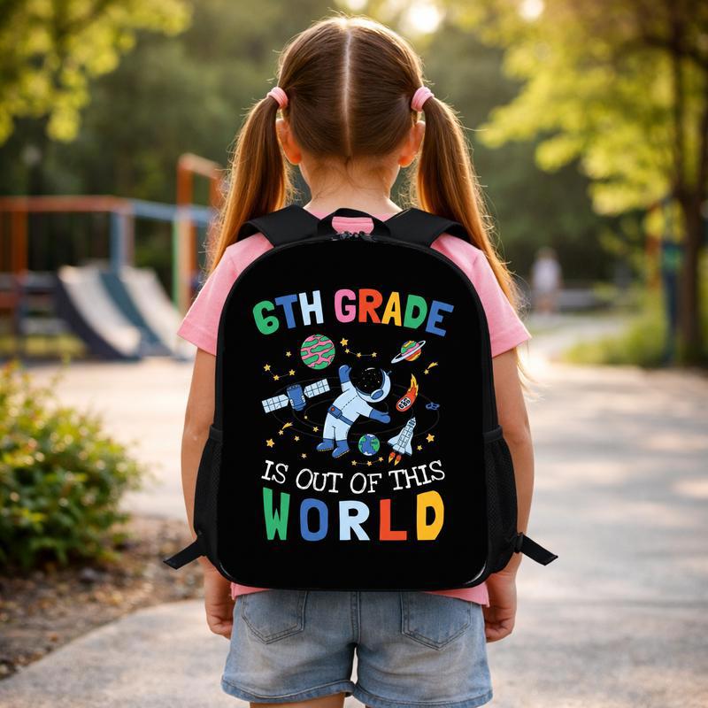 Kids Backpack 6th Grade - Space Astronaut School Design Custom Backpack