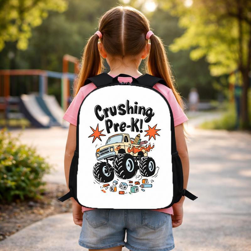 Kids Monster Truck Backpack - Back To School Pre-K Gift Custom Backpack