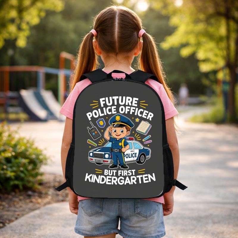 Kids Police Backpack - Future Officer Back To School Gift Custom Backpack