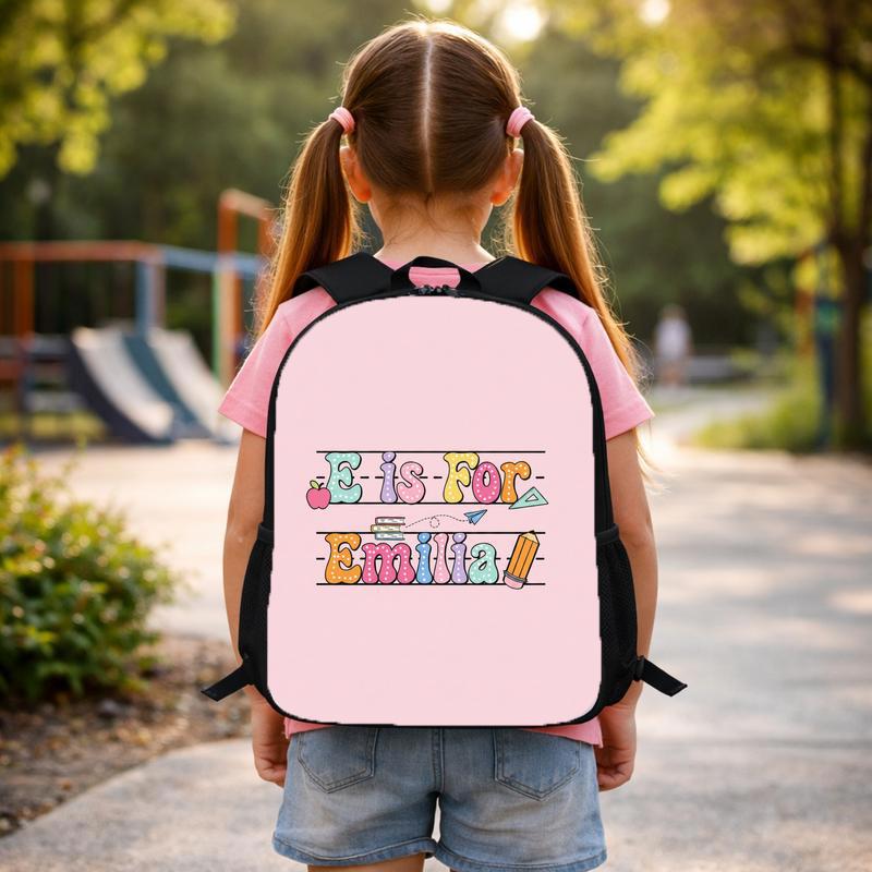 Kindergarten Back To School Backpack - Custom Initial Girl Gift Custom Backpack Kindergarten Back To School Backpack - Custom Initial Girl Gift Custom Backpack
