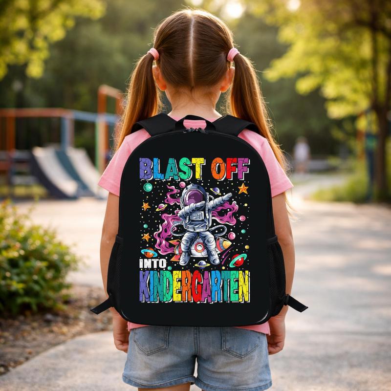 Kindergarten Backpack Kids - Back To School Space Theme Custom Backpack