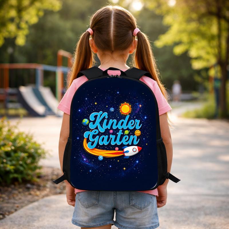 Kindergarten Backpack Kids - Space Rocket Design Custom Backpack Kindergarten Backpack Kids - Space Rocket Design Custom Backpack