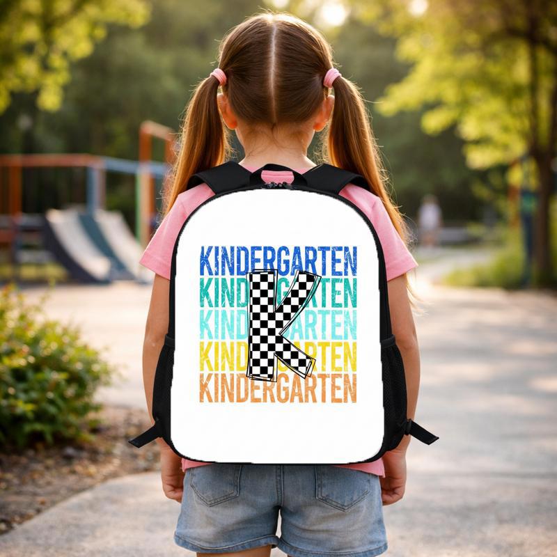 Kindergarten Backpack - Letter K Back To School Kids Custom Backpack Kindergarten Backpack - Letter K Back To School Kids Custom Backpack