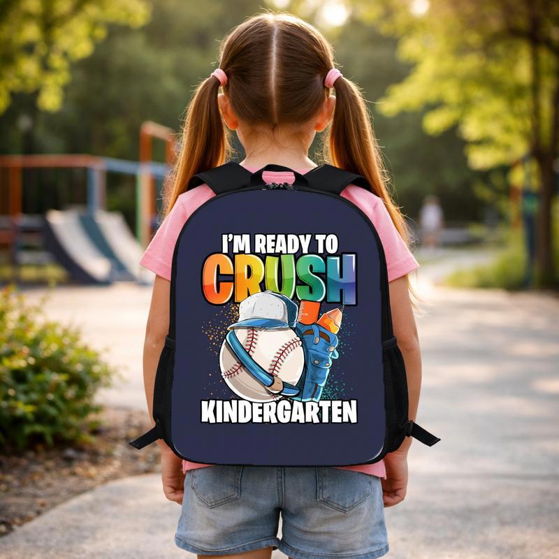 Kindergarten Baseball Backpack - I'm Ready To Crush School Custom Backpack