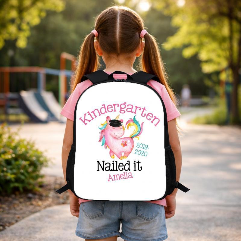 Kindergarten Nailed It Unicorn Backpack - Cute Back To School Custom Backpack Kindergarten Nailed It Unicorn Backpack - Cute Back To School Custom Backpack