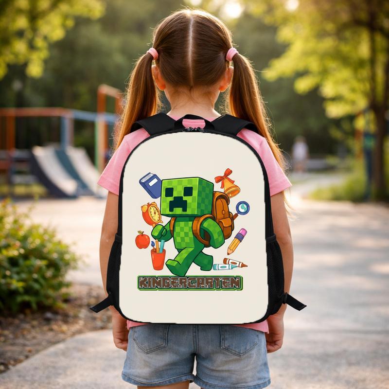 Kindergarten Ready Pixel Backpack - Gamer School Style Custom Backpack