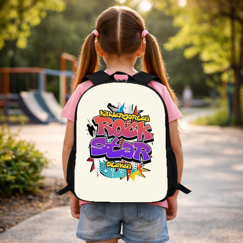 Kindergarten Rock Star Backpack - Personalized Students Bag Custom Backpack Kindergarten Rock Star Backpack - Personalized Students Bag Custom Backpack