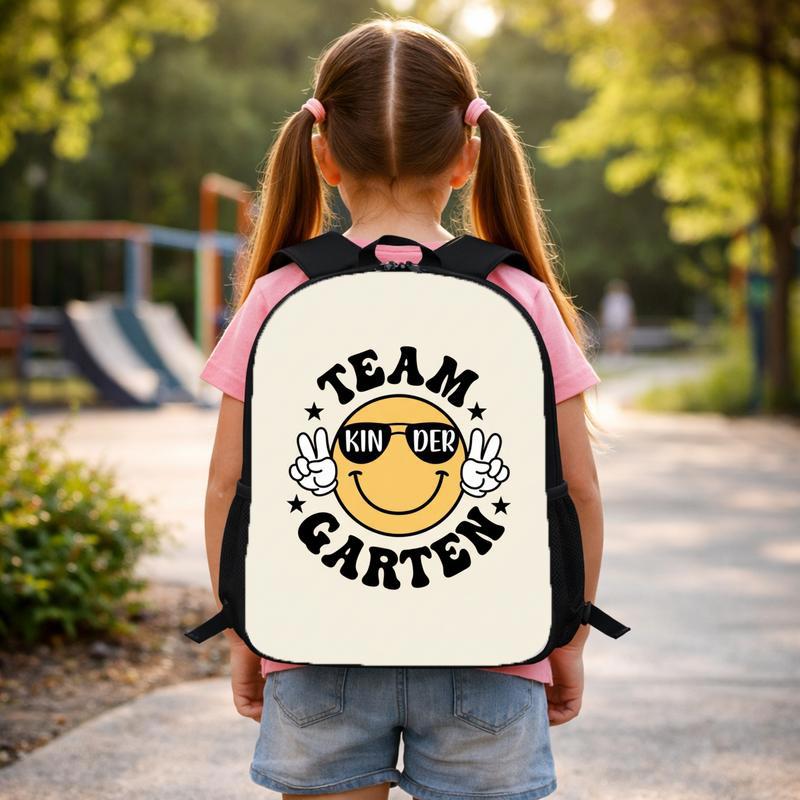Kindergarten Squad Backpack - Smiley Face School Style Custom Backpack
