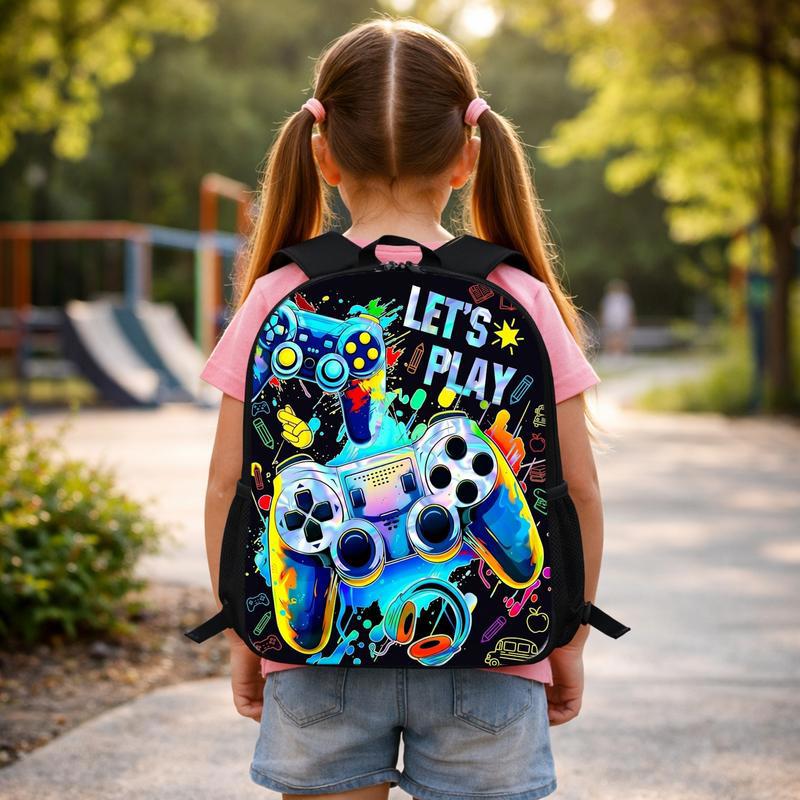Let’s Play Gamer Backpack - Color Splash Back To School Custom Backpack Let’s Play Gamer Backpack - Color Splash Back To School Custom Backpack