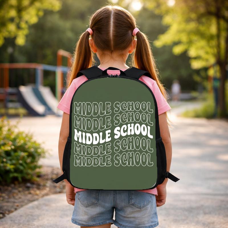 Middle School Backpack - Back To School Minimal Trend Style Custom Backpack