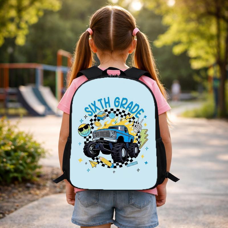 Middle School 6th Grade Backpack - Cool Monster Truck Style Custom Backpack Middle School 6th Grade Backpack - Cool Monster Truck Style Custom Backpack