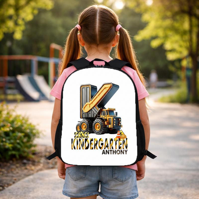 Personalized Dump Truck Backpack - Kindergarten Boy Gift Custom Backpack Personalized Dump Truck Backpack - Kindergarten Boy Gift Custom Backpack
