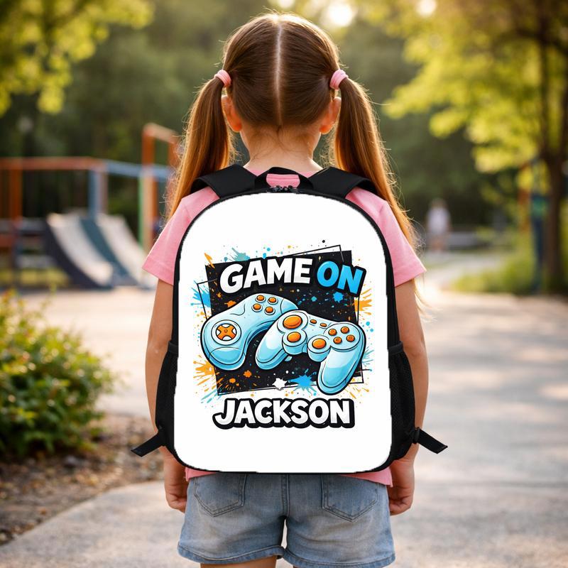 Personalized Gamer Backpack - Game On School Ready Custom Backpack Personalized Gamer Backpack - Game On School Ready Custom Backpack