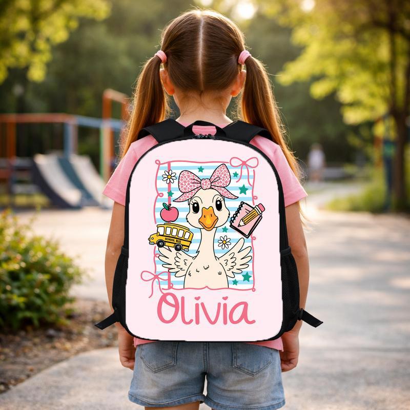 Personalized Goose Backpack - Cute Back To School Kids Custom Backpack