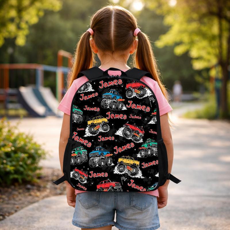 Personalized Monster Truck Backpack - Kids Custom Name Gift Custom Backpack Personalized Monster Truck Backpack - Kids Custom Name Gift Custom Backpack