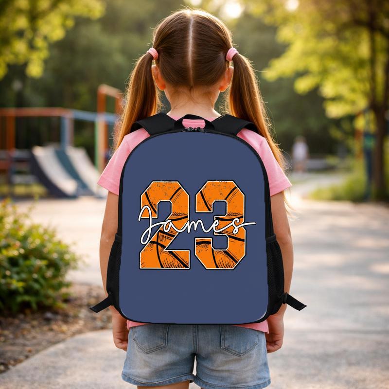 Personalized Number Basketball Backpack - Cool Back To School Kids Custom Backpack