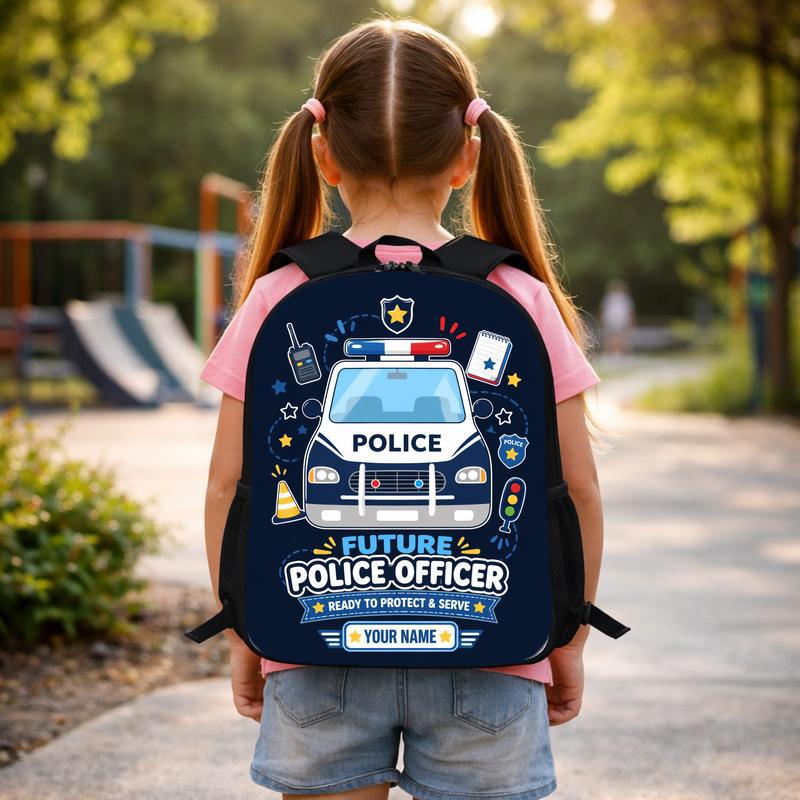 Personalized Police Car Backpack - Back To School Hero Kids Custom Backpack Personalized Police Car Backpack - Back To School Hero Kids Custom Backpack
