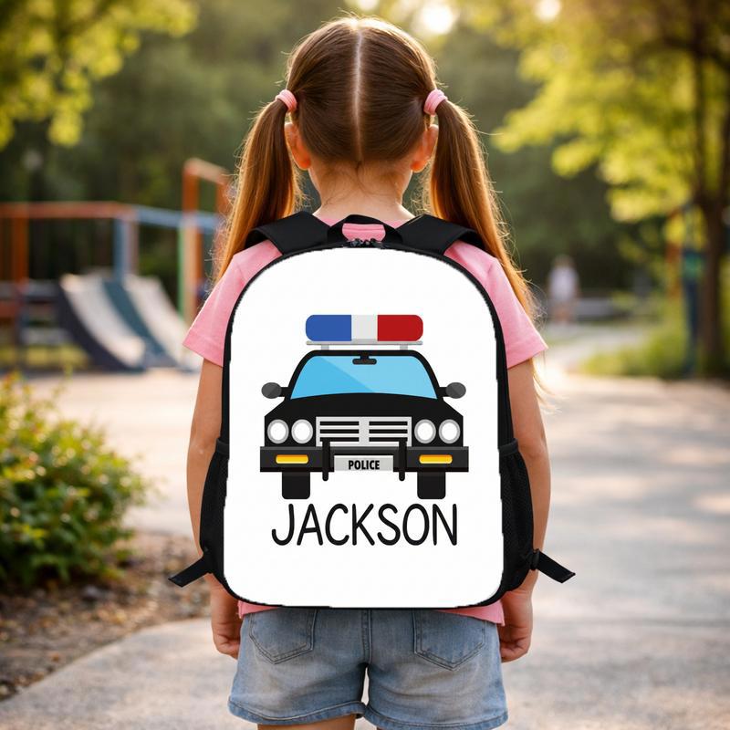 Personalized Police Car Backpack - Back To School Kids Gift Custom Backpack Personalized Police Car Backpack - Back To School Kids Gift Custom Backpack