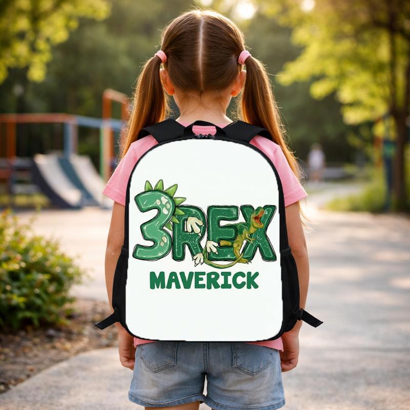 Personalized 3 Rex Dinosaur Backpack - Back To School Kids Gift Custom Backpack