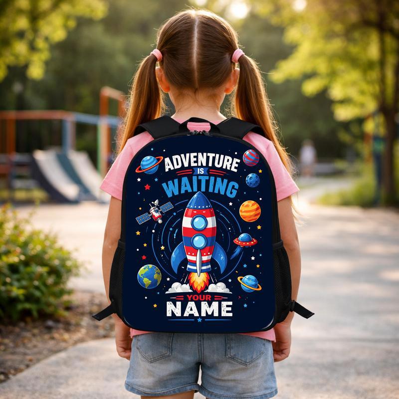 Personalized Rocket School Backpack Kids - Adventure Is Waiting Custom Backpack Personalized Rocket School Backpack Kids - Adventure Is Waiting Custom Backpack