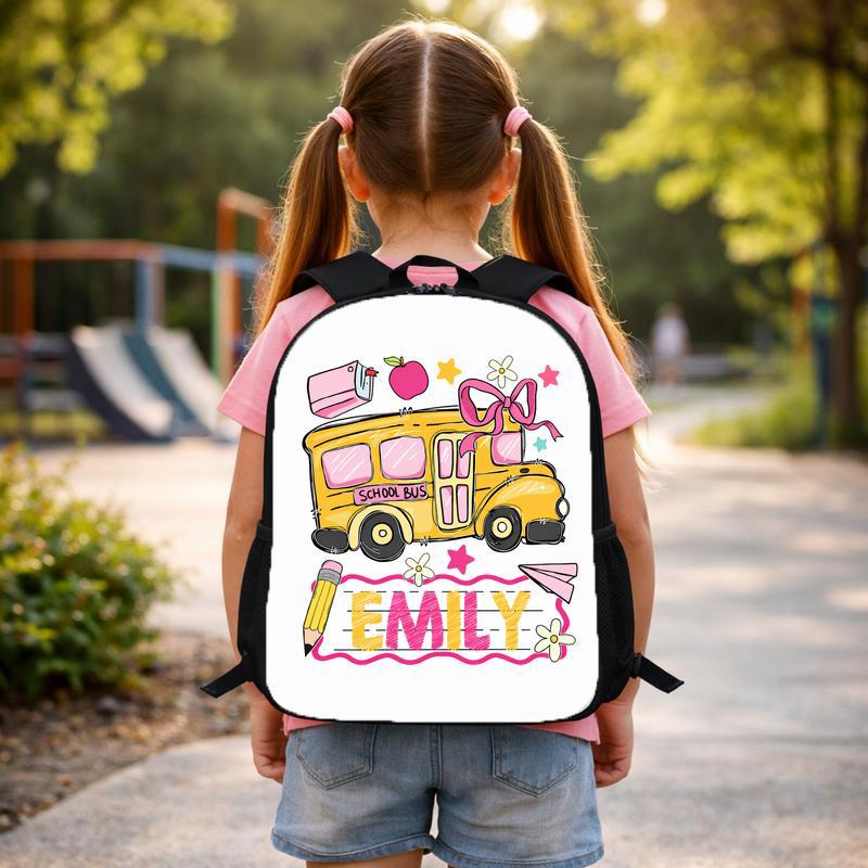 Personalized School Bus Backpack - Cute Kids Style Custom Backpack Personalized School Bus Backpack - Cute Kids Style Custom Backpack