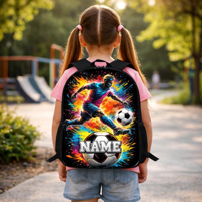 Personalized Soccer Backpack With Name - Color Splash Design Custom Backpack