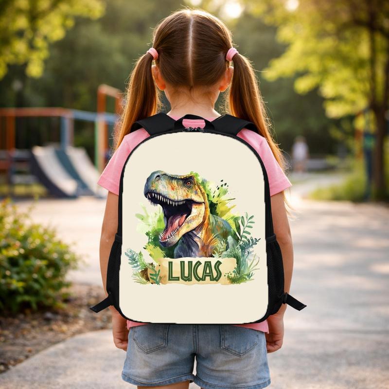 Personalized T-Rex Dinosaur Backpack - Custom Name Kids Style Custom Backpack