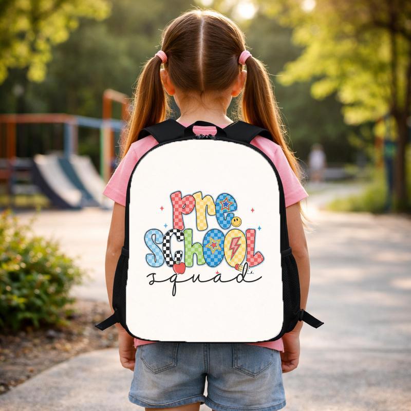 Pre School Squad Retro Checkered Backpack - Colorful Kids Style Custom Backpack Pre School Squad Retro Checkered Backpack - Colorful Kids Style Custom Backpack