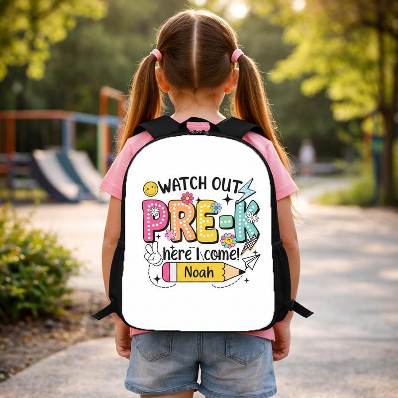 Pre-K Here I Come Backpack - Cute Back To School Look Custom Backpack Pre-K Here I Come Backpack - Cute Back To School Look Custom Backpack